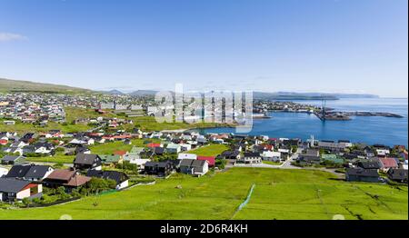 Torshavn (Thorshavn) the capital of the Faroe Islands on the island of Streymoy in the North Atlantic, Denmark, Northern Europe Stock Photo