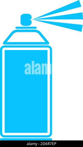 Spray icon flat. Blue pictogram on white background. Vector illustration symbol Stock Vector