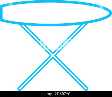 Ironing board icon flat. Blue pictogram on white background. Vector illustration symbol Stock Vector