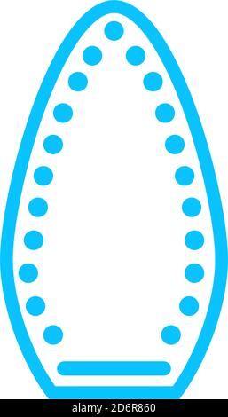Iron icon flat. Blue pictogram on white background. Vector illustration symbol Stock Vector