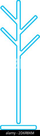 Clothes Hanger icon flat. Blue pictogram on white background. Vector illustration symbol Stock Vector