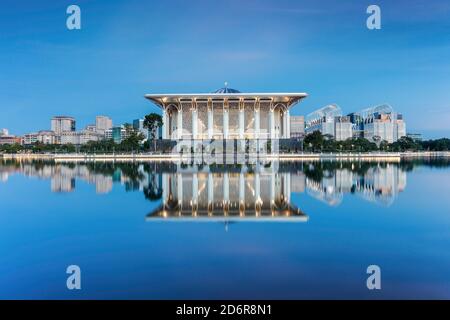 The Tuanku Mizan Zainal Abidin Mosque in Putrajaya, Malaysia. Stock Photo