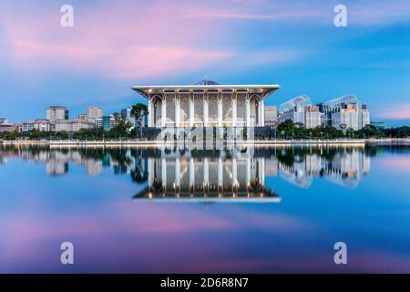 The Tuanku Mizan Zainal Abidin Mosque in Putrajaya, Malaysia. Stock Photo