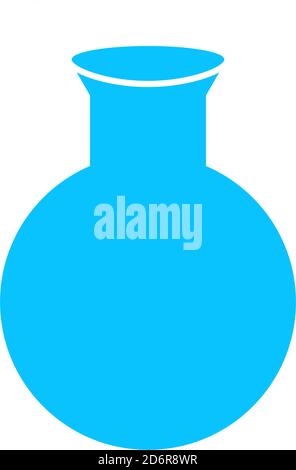 Vase icon flat. Blue pictogram on white background. Vector illustration symbol Stock Vector
