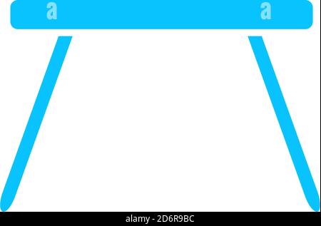 Table icon flat. Blue pictogram on white background. Vector illustration symbol Stock Vector