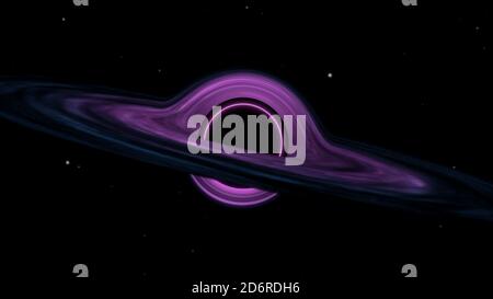 3d illustration of a black hole in space Stock Photo