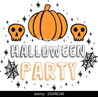 Speech text lable halloween holiday set. Collection design decoration name designation. Stock Vector