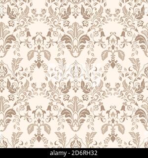 vintage floral seamless patten. Classic Baroque wallpaper. seamless vector background Stock Vector