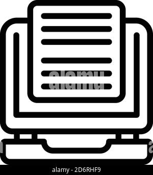 Plan scenario icon, outline style Stock Vector