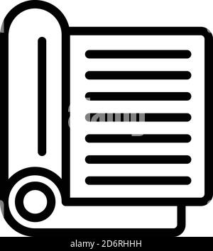 Film scenario script icon, outline style Stock Vector