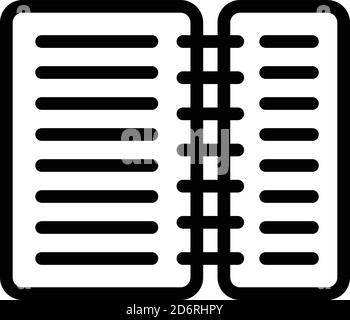 Scenario decree icon, outline style Stock Vector