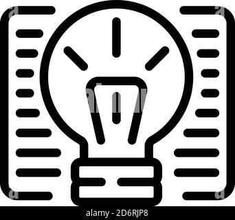 Main idea icon, outline style Stock Vector