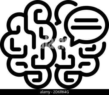 Cloud idea icon, outline style Stock Vector