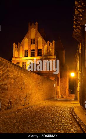 Gothic St. George guildhall at Podmurna street in Torun.  Poland Stock Photo