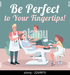 Beauty salon social media post mockup Stock Vector