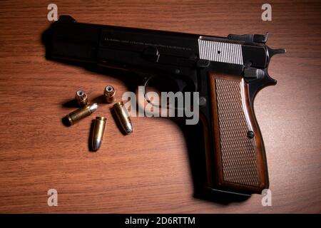 9mm Browning High Power Stock Photo