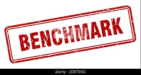 benchmark stamp. square grunge sign isolated on white background Stock Vector