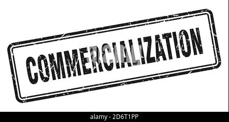 commercialization stamp. square grunge sign isolated on white background Stock Vector