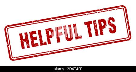 helpful tips stamp. square grunge sign isolated on white background Stock Vector