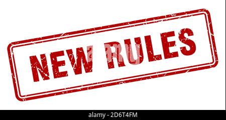 new rules stamp. square grunge sign isolated on white background Stock Vector