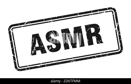 asmr stamp. square grunge sign isolated on white background Stock Vector