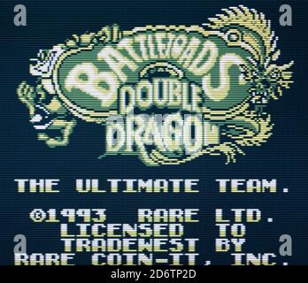 Battletoads Double Dragon - Nintendo Gameboy Videogame - Editorial use only Stock Photo