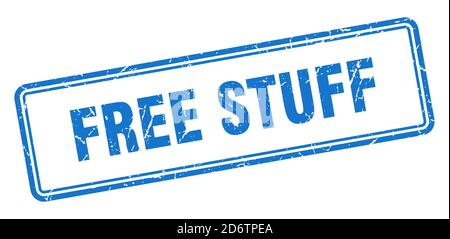 free stuff stamp. square grunge sign isolated on white background Stock Vector