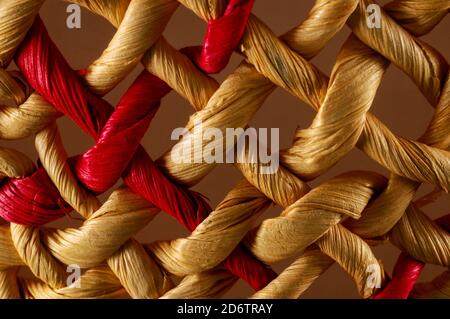Brown Textured Braided Vimini Background Stock Photo