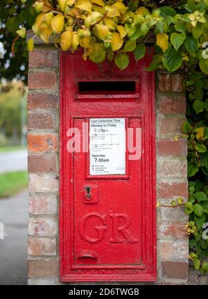 Old Red British Post Box Stock Photo