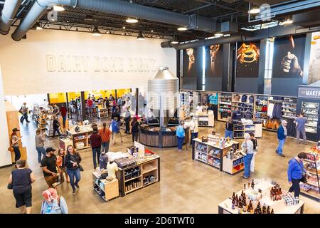 Tillamook, Oregon, USA - June 28, 2019: The Gift Shop in the Tillamook Creamery, a visitor center at the Tillamook Cheese Factory. Stock Photo