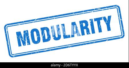 modularity stamp. square grunge sign isolated on white background Stock Vector