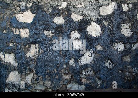 Wall wall texture with oil spill and spillage Stock Photo