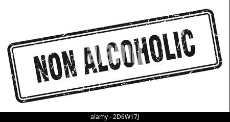 non alcoholic stamp. square grunge sign isolated on white background Stock Vector