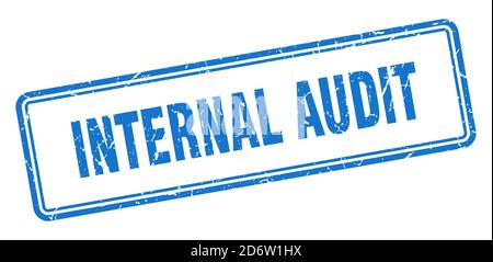 internal audit stamp. square grunge sign isolated on white background Stock Vector