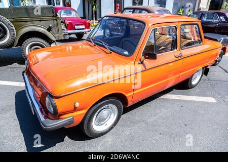 Samara, Russia - June 12, 2019: Vintage Soviet automobile ZAZ-968M parked up at the city street Stock Photo