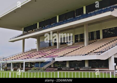 AUCKLAND, NEW ZEALAND - Jun 22, 2019: Auckland / New Zealand - June 22 2019: View of Auckland Racing Club Ellerslie Racecourse stadium Stock Photo