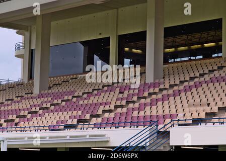 AUCKLAND, NEW ZEALAND - Jun 22, 2019: Auckland / New Zealand - June 22 2019: View of Auckland Racing Club Ellerslie Racecourse stadium Stock Photo