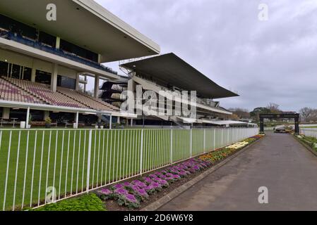 AUCKLAND, NEW ZEALAND - Jun 22, 2019: Auckland / New Zealand - June 22 2019: View of Auckland Racing Club Ellerslie Racecourse stadium Stock Photo