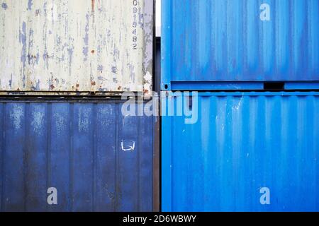 Abstract of metal storage containers Stock Photo