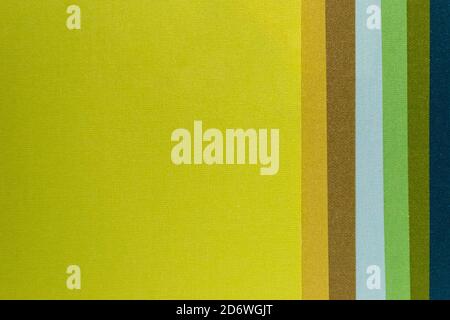 Colored cloth fabric samples background. Stock Photo