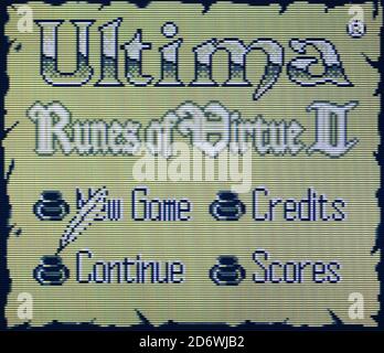Ultima - Runes of Virtue II - Nintendo Gameboy Videogame - Editorial use only Stock Photo