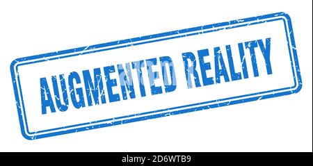 augmented reality stamp. square grunge sign isolated on white background Stock Vector
