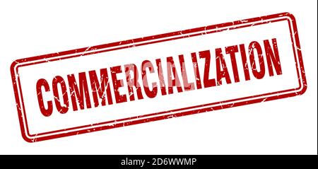 commercialization stamp. square grunge sign isolated on white background Stock Vector