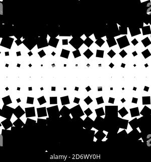 Random squares, blocks halftone (half tone) texture, pattern background Stock Vector