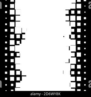 Random squares, blocks halftone (half tone) texture, pattern background Stock Vector