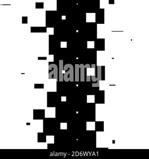 Random squares, blocks halftone (half tone) texture, pattern background Stock Vector