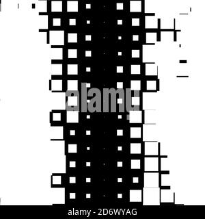 Random squares, blocks halftone (half tone) texture, pattern background Stock Vector