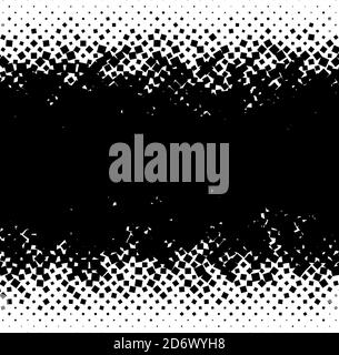 Random squares, blocks halftone (half tone) texture, pattern background Stock Vector