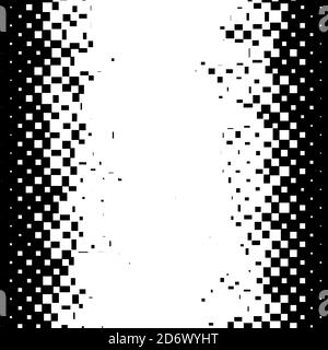 Random squares, blocks halftone (half tone) texture, pattern background Stock Vector