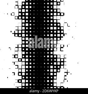 Random squares, blocks halftone (half tone) texture, pattern background Stock Vector